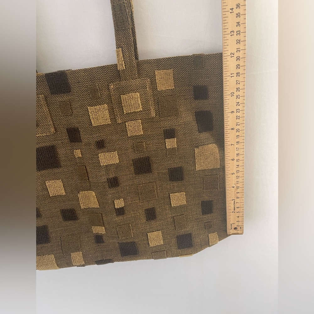 Geometric Upholstery Fabric Tote Bag Hand Made - Picture 5 of 13